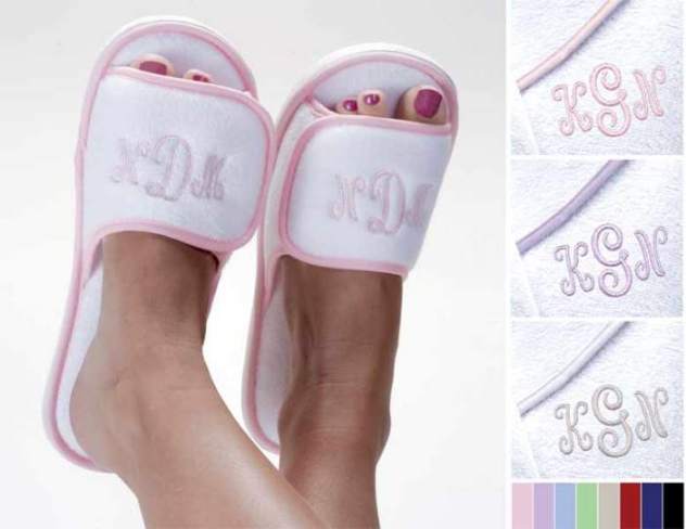 items Personalized  spa for bridesmaids slippers